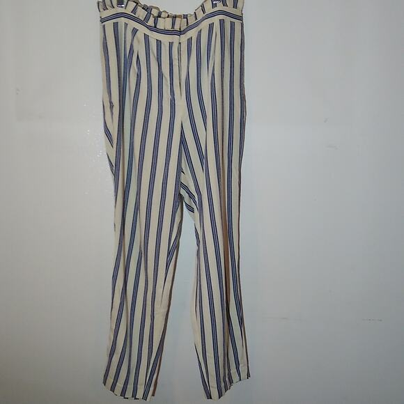 Express striped high rise wide leg ankle pants. Size 4 - Picture 5 of 10
